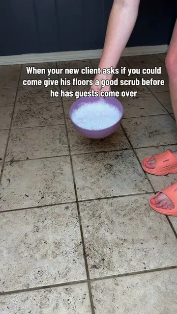 He really thought his tile floors were supposed to be black and brown specked.. 