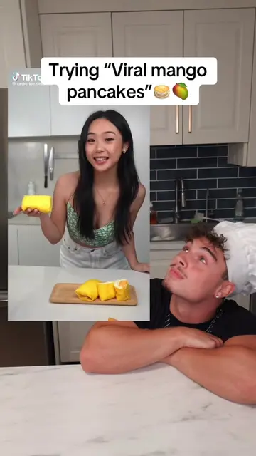Mango pancakes!🥞 🥭#foodtiktok #foodreaction 