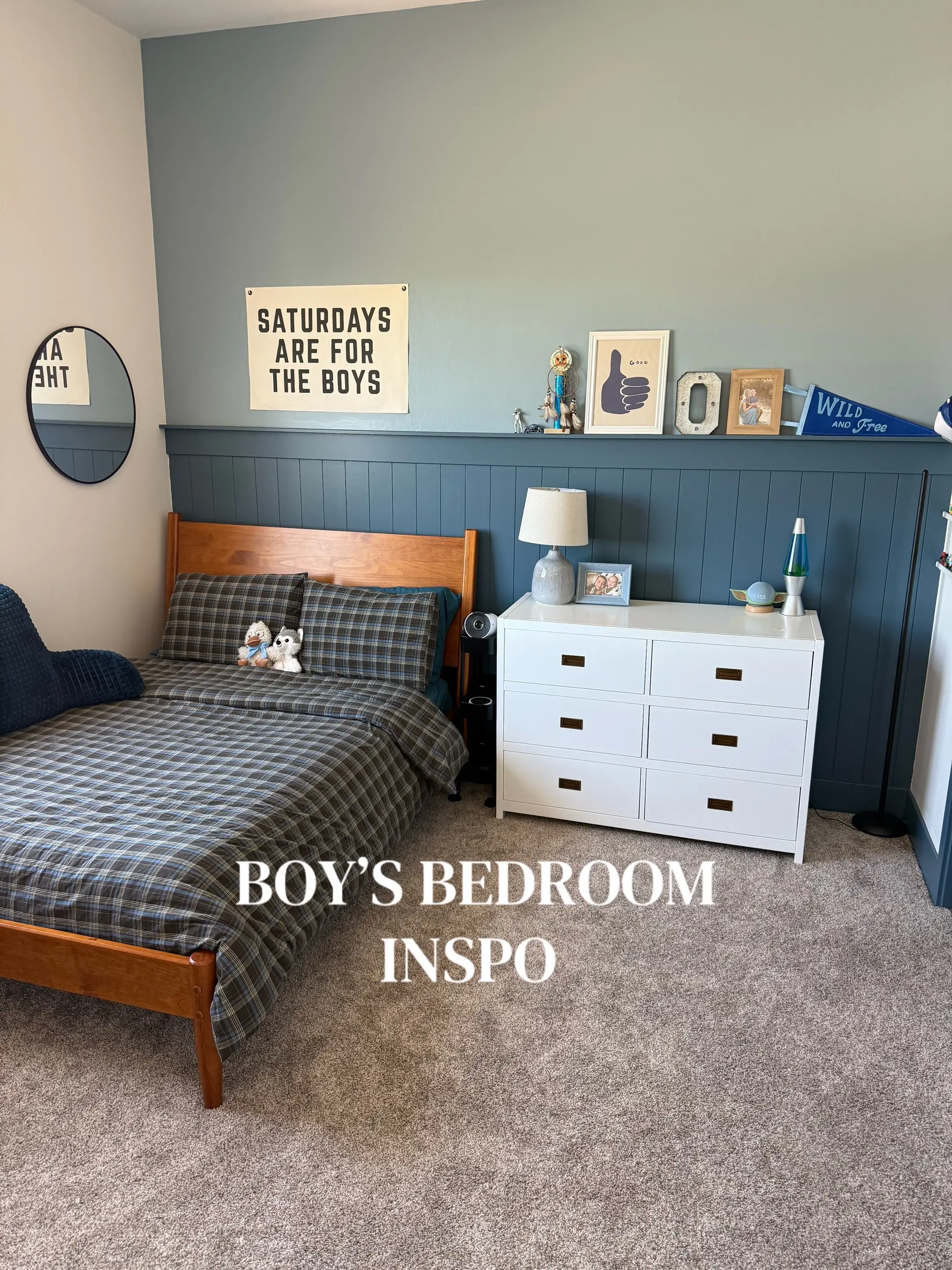 Boys’ bedrooms deserve a little magic too 💙 #boysbedroom #roommakeover #kidsroo