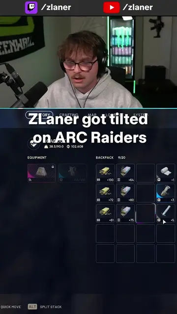 ZLaner got tilted on ARC Raiders