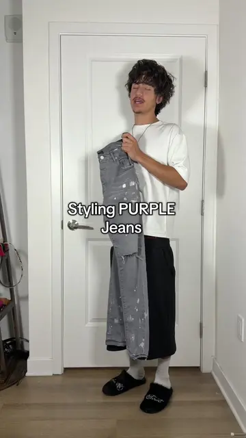 Styling PURPLE Jeans #purple #jeans #purplejeans #outfit #miladweyy 