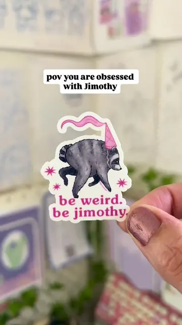pov you are obsessed with Jimothy and make stickers in honour of him! 💖🦝 Jimot