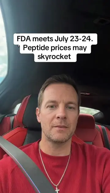 FDA meets July 23-24. Peptide prices may skyrocket 