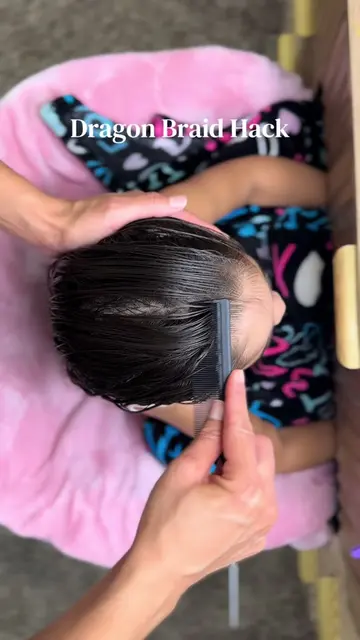 Have you tried this dragon braid hack yet?! Pairing it with high buns and clips 