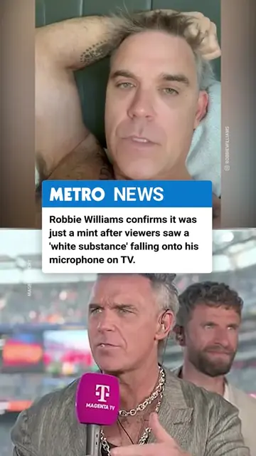 Robbie Williams has explained that unfortunate viral World Cup moment. The singe