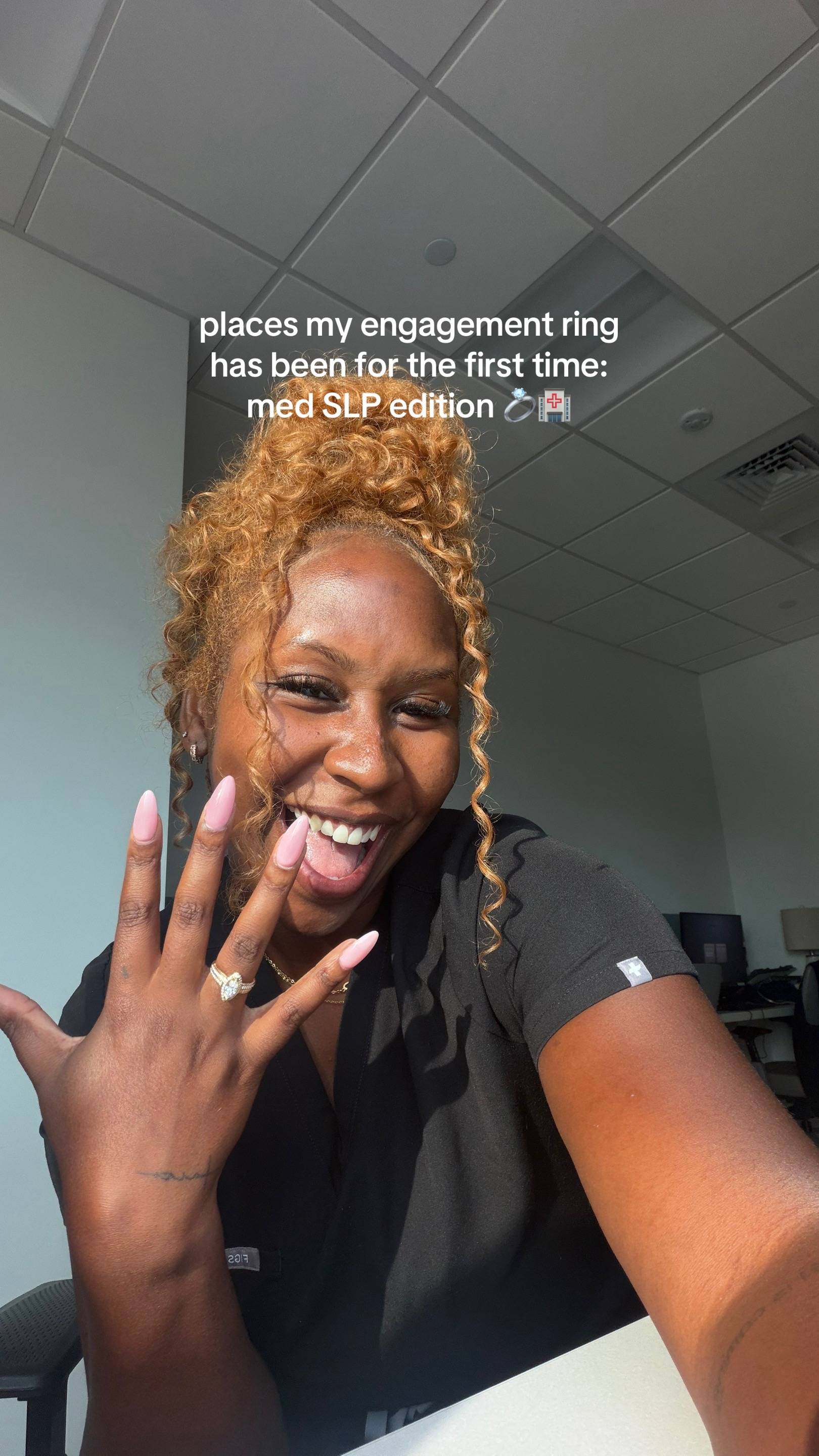 mrs. med slp 🥹✨💍 #fyp #slpsoftiktok #speechpathology #engaged #marquise @wearf