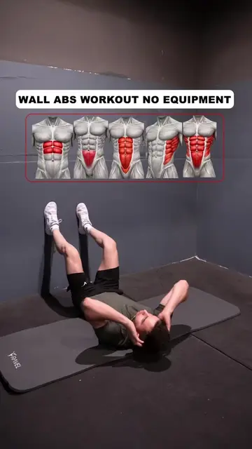 Wall Abs Workout At Home No Equipment 🔥✅ #abs #absworkout #wallabs #fitnessmoti
