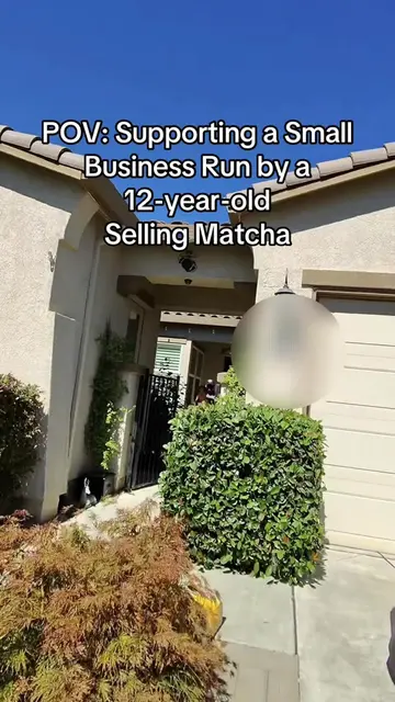 POV: Supporting A Small Business Run By a 12-year-old selling matcha #pov #Vlog 