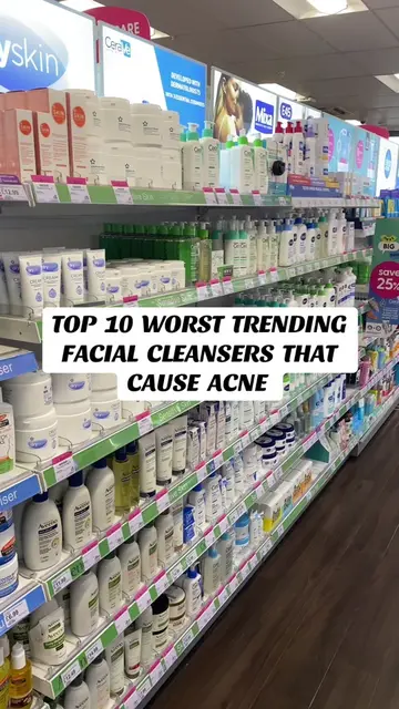 Top 10 worst trending facial cleansers that cause acne!! #skincare #fyp #skincar