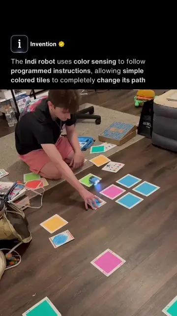 Original Video Credit: IG/miz_w83 A small educational robot drives across the fl