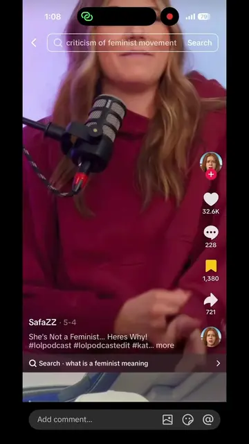 “I’m not a feminist I just like to benefit from the work of feminists before me”