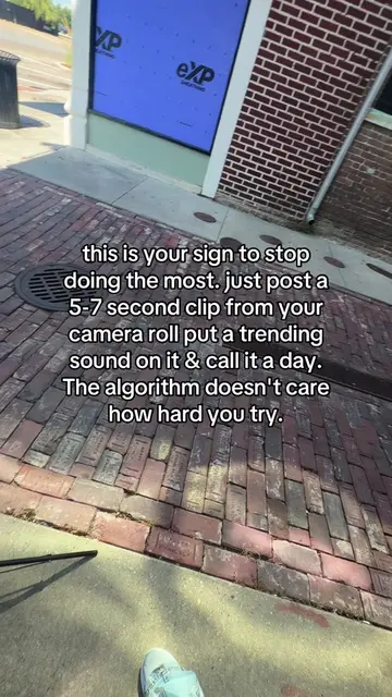 Use this trending song with a short 7 second b roll clip along with words that g