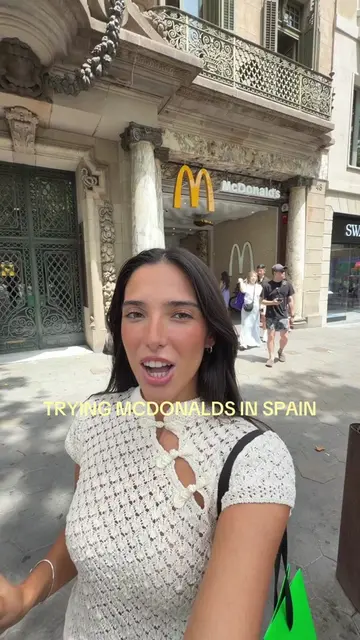 Trying McDonalds in Spain!! 🇪🇸🤍 #mcdonalds #spain #barcelona #mcdonaldseurope