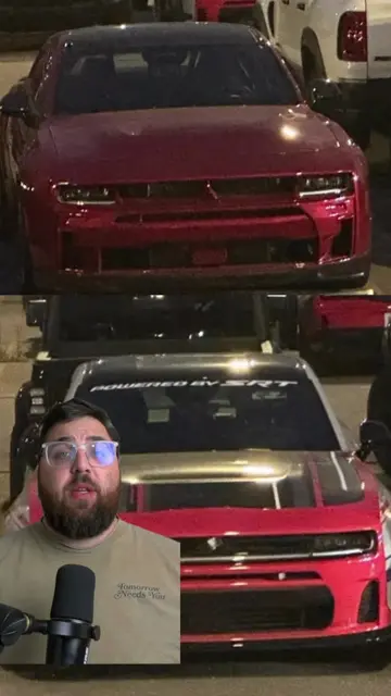 two dodge chargers nobody has seen just leaked and one says "powered by srt" on 