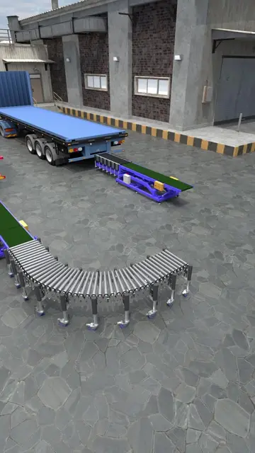 Cross-Truck Cargo Transfer Conveyor Cuts Manual Labor #TelescopicConveyor #Inter