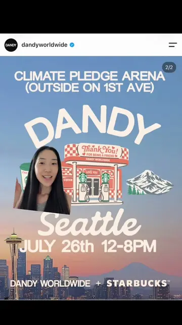 DANDY x STARBUCKS POP-UP IN SEATTLE!!⭐️ this Sunday (July 26) from 12-8pm at cli
