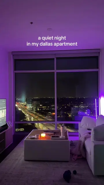 nights like this in dallas 🌃 #slowliving #apartment #dallas #aesthetic #nightro