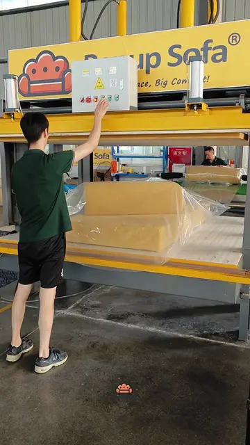 Roll with me — watch a sofa get packed. 📦 An innovative sofa — no assembly need