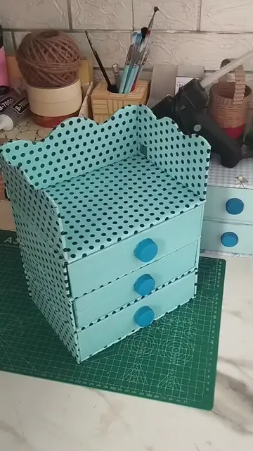 DIY Aesthetic Desk Organizer 😍#creatorsearchinsights #DIY #desksetup #howto #vi