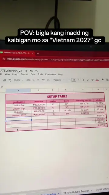 tapang magset ng goals, may pera tayo teh???? #budget #savingsplanner #fyppppppp