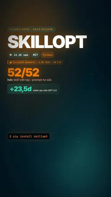 Microsoft dạy AI giỏi lên mà KHÔNG đụng trọng số 🔥 SkillOpt — train kỹ năng age