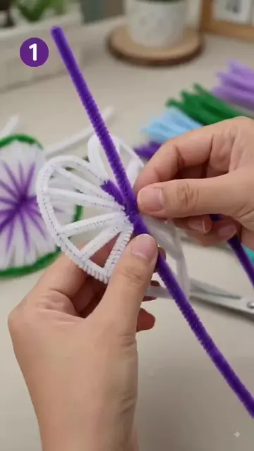 #NovoDoveCabelos  How to make Pipe clenner (Fuzzy Wire) Caladium step by step #h