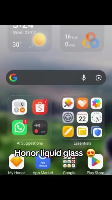 Honor liquid glass 😍 #honor #magicos10 #liquidglass #phone #fyp 