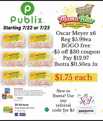 🛒 Publix Grocery Savings  Deals start 7/22 or 7/23 depending on location Incred
