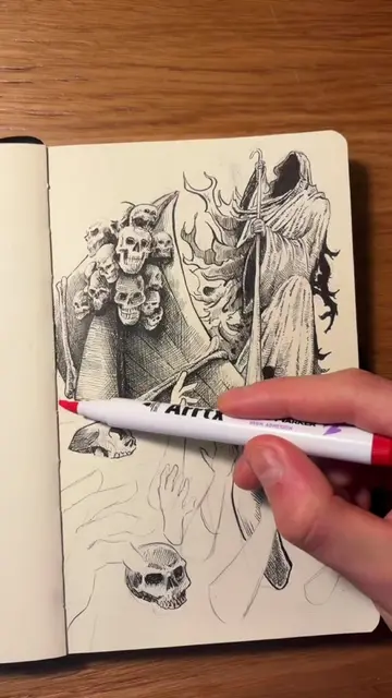 This artist creates the most satisfying line art you will ever see, and his enti