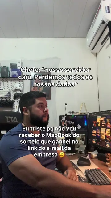Muito triste pq não vou receber meu MacBook novo, já estava imaginando como seri