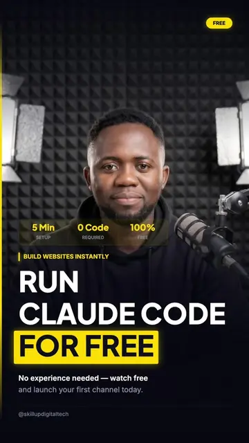 Most people think Claude Code requires a paid setup. It doesn't. You can connect