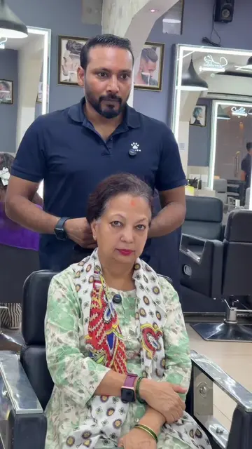 A beautiful lady in her 60s visited Samriddhi Hair Dressing with one dream to ac