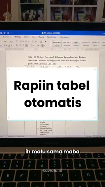 Cara cepet rapihin tabel di Microsoft Word! #mahasiswa #kuliah #skripsi #tugasak
