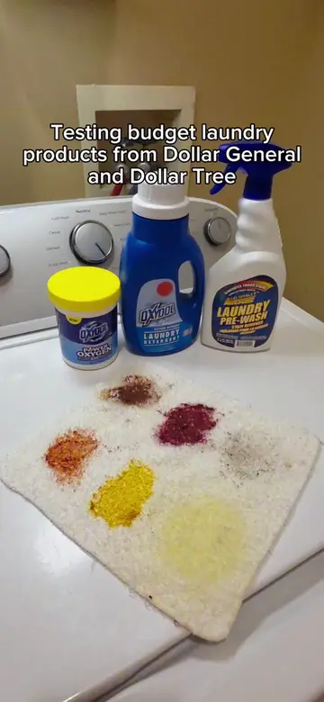 Testing budget laundry products from Dollar General and Dollar Tree.  Products u