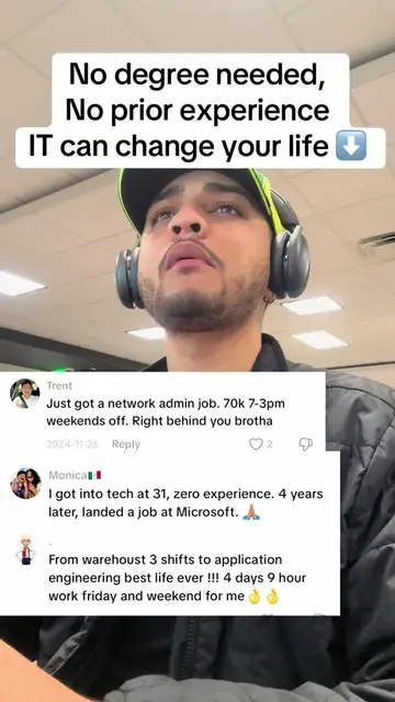I landed my IT job without experience or a degree. Watch my pinned videos where 
