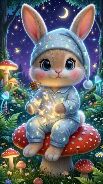 A Little Bunny’s Goodnight Wish 🐰✨ May your night be filled with magic, peace, 