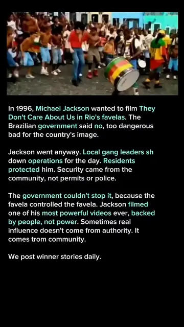 In 1996, Michael Jackson planned to film They Don’t Care About Us inside Rio de 