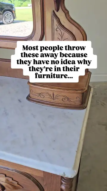 A subtle clue that this dresser predates electric lighting becoming commonplace?