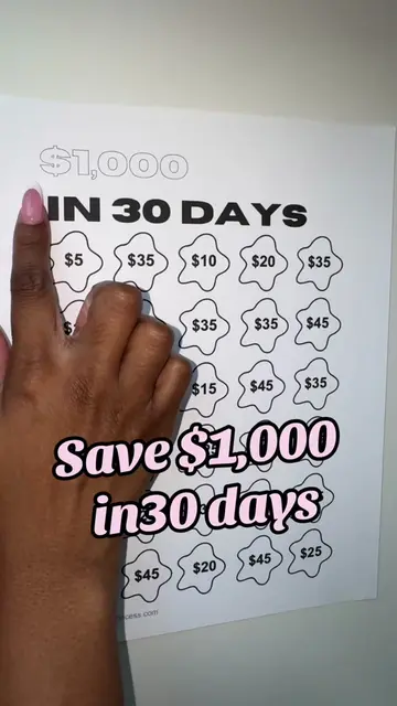 Save $1,000 in 30 days with this daily savings challenge💰 #savingchallenge #sav