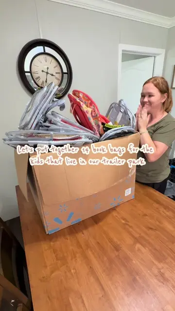 Let’s do landlord stuff and put together book bags for all the kids that live in