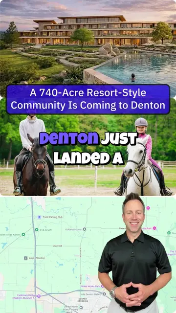 Denton just landed a 740-acre resort-style community, and yes, it comes with hor