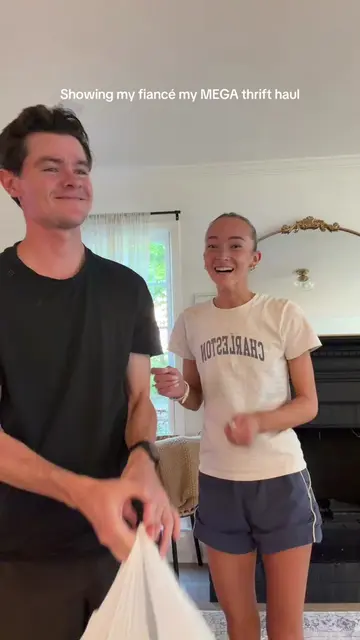 MEGA thrift haul with reactions from my lovely fiancé he’s so supportive of my s