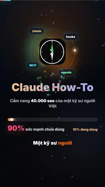 90% sức mạnh Claude Code bạn chưa đụng tới 😳 Cẩm nang 40.000 sao của một kỹ sư 
