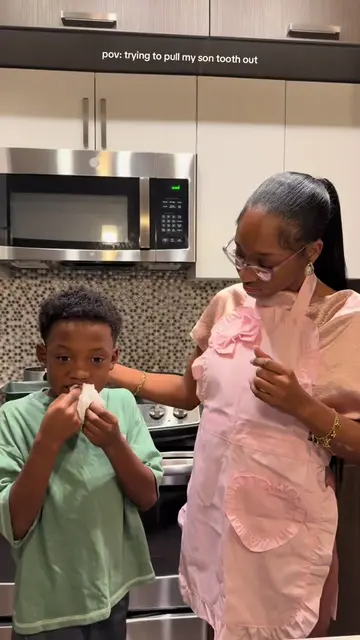 Still trying to pull my son tooth out (part 2) #boymom #tooth 