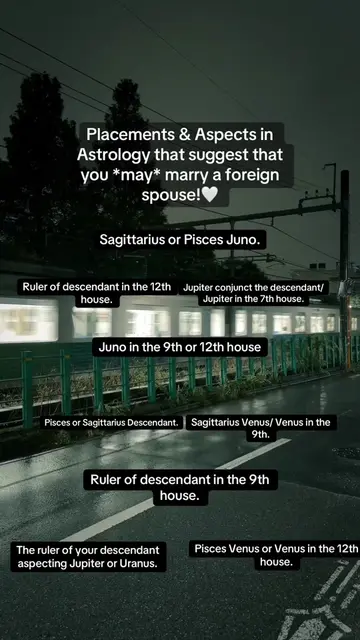 Placements & Apsects in the natal chart that suggest that you may marry a foreig