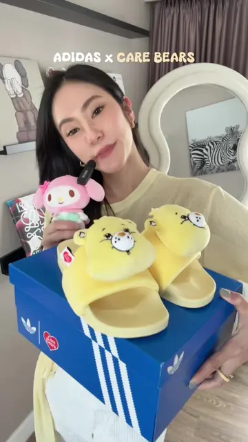 คอลแลบอะไรน่ารักเป็นบ้า💛🤏🏻 CARE BEARS x ADIDAS Adilette 🧸🩴 #adidas #carebea