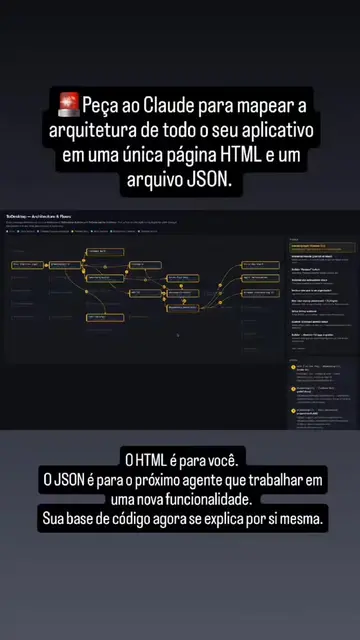 🚨Peça ao Claude para mapear a arquitetura de todo o seu aplicativo em uma única