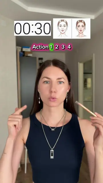 4 Face Yoga Exercises 🎯 Quick, effective, and easy to follow✨💞 #morningroutine
