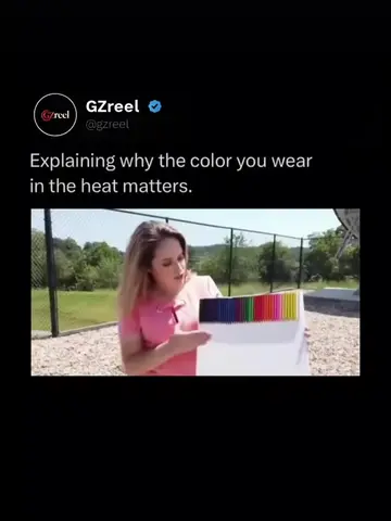 The color of your clothing can make a noticeable difference in hot weather. Dark