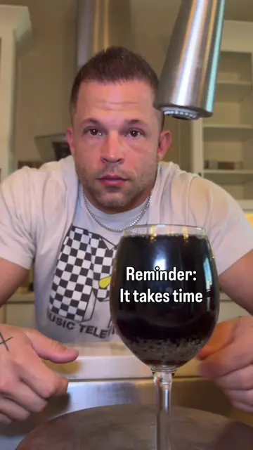 Reminder: it takes time. Watch the glass. That dark water doesn’t become clear i